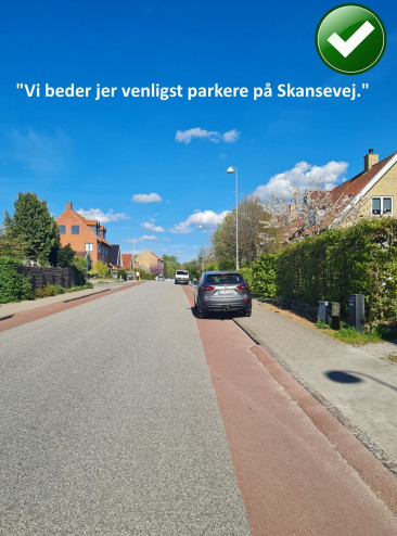 Gratis parkering på Skansevej